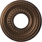 Ekena Millwork Cole PVC Ceiling Medallion (Canopies up to 4 1/4"), 10"OD x 3 1/2"ID x 3/4"P, Metallic Antique Brass CMP10COCAB - alternate 1
